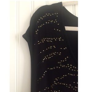 🎉HP🎉 CALVIN KLEIN Black Slinky Studded Tank Top